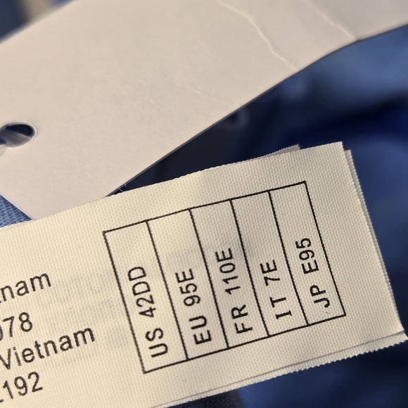 Curve Muse Women Bra 42DD Light Blue Underwired Lace‎ Bow Strap NWT - Picture 4 of 10